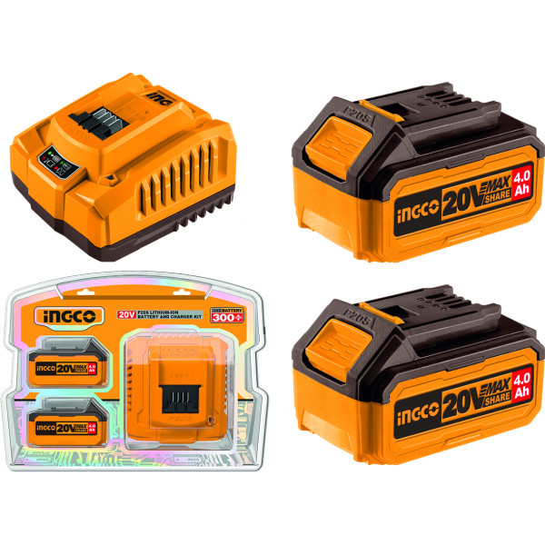 Cargador + 2 baterías  20v 4,0ah